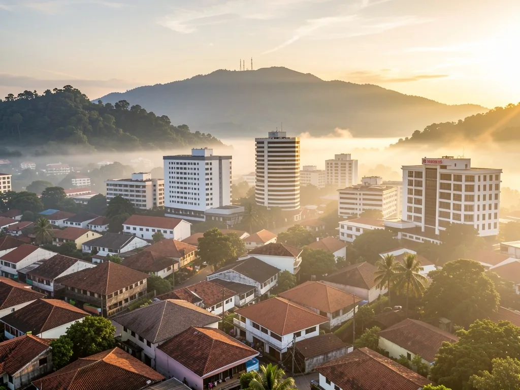 Suasani kota Bandung di pagi hari