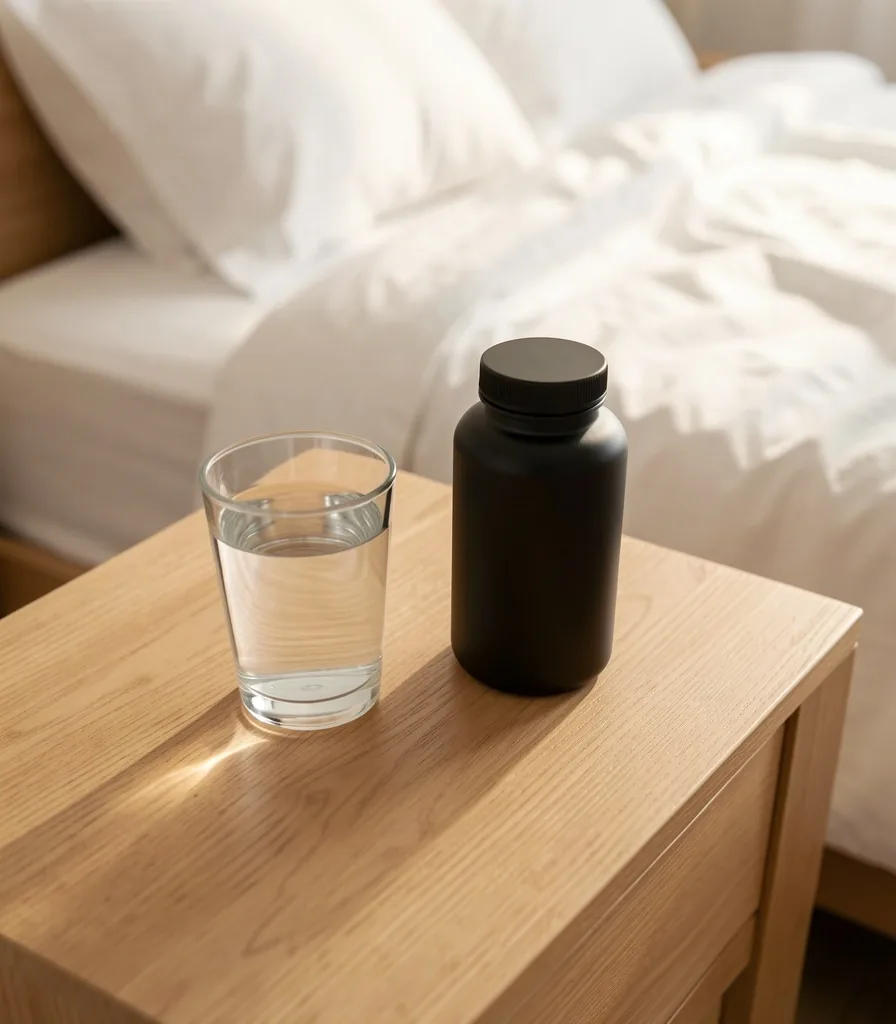 Kamar tidur tenang di pagi hari dengan cahaya lembut